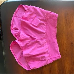 4” Lululemon Speed Up Mid Rise Line Short - Sonic Pink